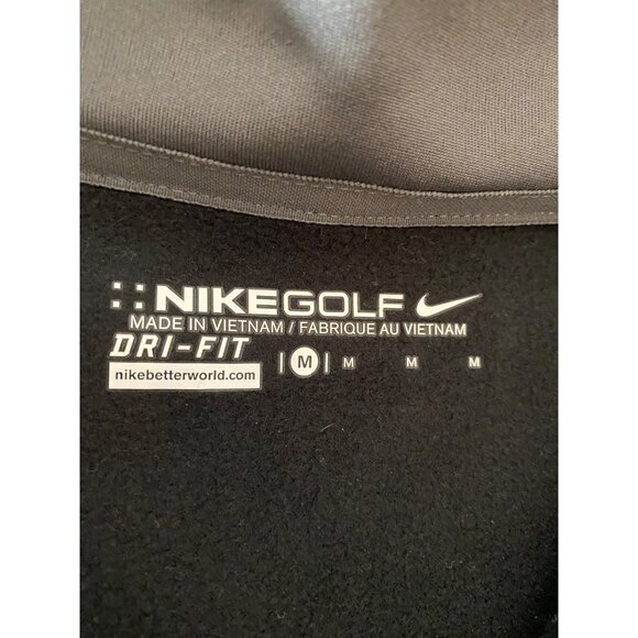 Nike Golf Dri-FIT Shirt Top Long Sleeve Pullover Gray Quarter Zip Medium - Picture 3 of 9